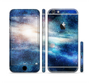 The Blue & Gold Glowing Star-Wave Sectioned Skin Series for the Apple iPhone 6s Plus