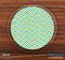 The Blue & Gold Sharp Chevron Pattern Skinned Foam-Backed Coaster Set