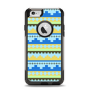 The Blue & Gold Tribal Ethic Geometric Pattern Apple iPhone 6 Otterbox Commuter Case Skin Set