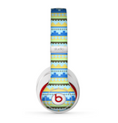 The Blue & Gold Tribal Ethic Geometric Pattern Skin for the Beats by Dre Studio (2013+ Version) Headphones