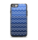 The Blue Gradient Layered Chevron Apple iPhone 6 Otterbox Symmetry Case Skin Set