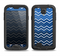 The Blue Gradient Layered Chevron Samsung Galaxy S4 LifeProof Nuud Case Skin Set