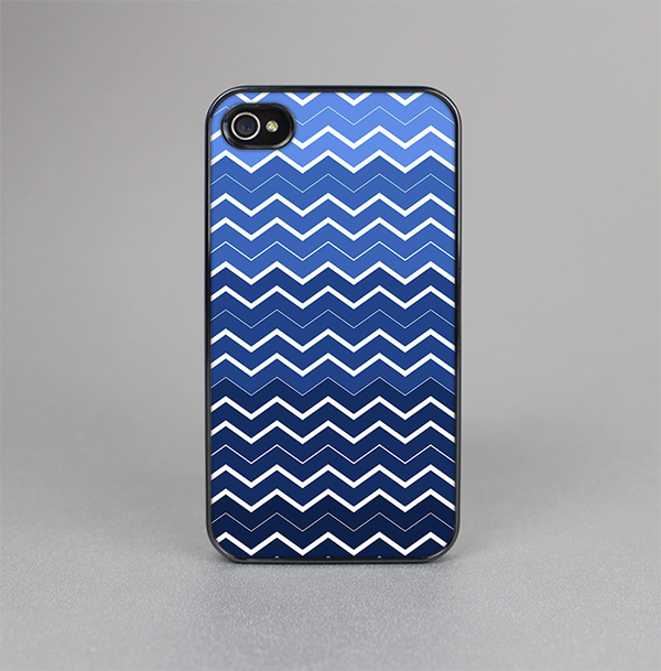 The Blue Gradient Layered Chevron Skin-Sert for the Apple iPhone 4-4s Skin-Sert Case