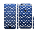The Blue Gradient Layered Chevron Sectioned Skin Series for the Apple iPhone 6s Plus