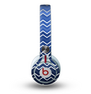 The Blue Gradient Layered Chevron Skin for the Beats by Dre Mixr Headphones