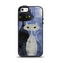 The Blue Grungy Textured Cat Apple iPhone 5-5s Otterbox Symmetry Case Skin Set