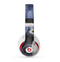 The Blue Grungy Textured Cat Skin for the Beats by Dre Studio (2013+ Version) Headphones