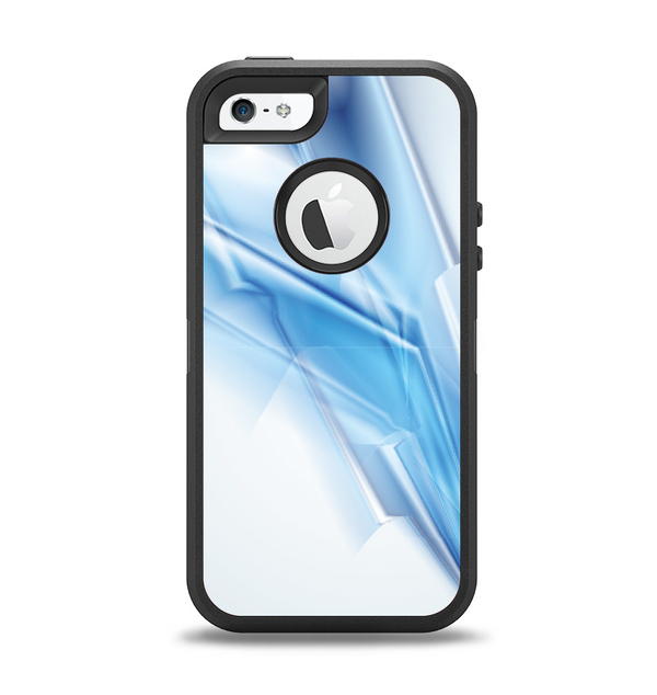 The Blue HD Glass Shard Apple iPhone 5-5s Otterbox Defender Case Skin Set