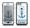 The Blue Highlighted Anchor with Rope Name Script Apple iPhone 6/6s LifeProof Fre Case Skin Set