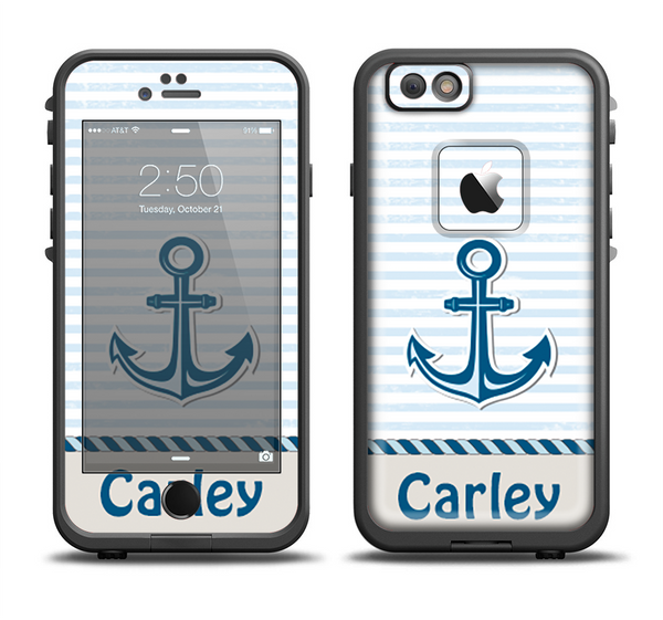 The Blue Highlighted Anchor with Rope Name Script Apple iPhone 6 LifeProof Fre Case Skin Set