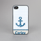 The Blue Highlighted Anchor with Rope Name Script Skin-Sert for the Apple iPhone 4-4s Skin-Sert Case