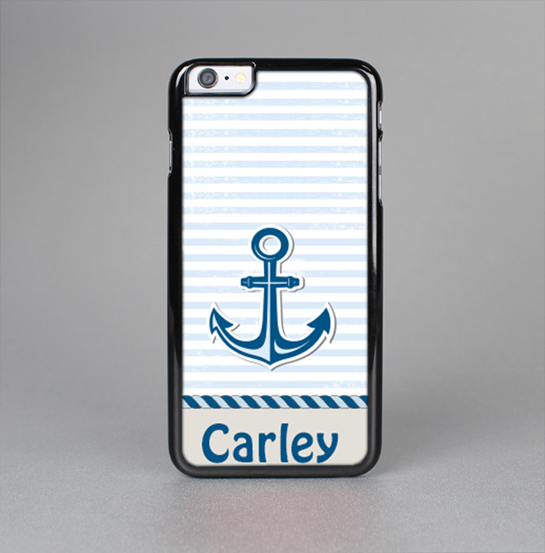 The Blue Highlighted Anchor with Rope Name Script Skin-Sert Case for the Apple iPhone 6 Plus