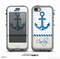 The Blue Highlighted Anchor with Rope Name Script Skin for the iPhone 5c nüüd LifeProof Case