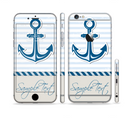 The Blue Highlighted Anchor with Rope Sectioned Skin Series for the Apple iPhone 6 Plus