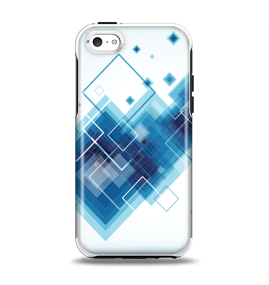 The Blue Levitating Squares Apple iPhone 5c Otterbox Symmetry Case Skin Set