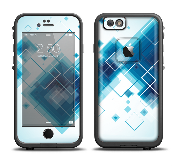 The Blue Levitating Squares Apple iPhone 6 LifeProof Fre Case Skin Set