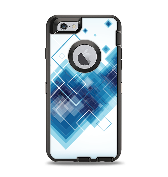 The Blue Levitating Squares Apple iPhone 6 Otterbox Defender Case Skin Set