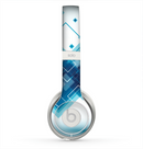 The Blue Levitating Squares Skin for the Beats by Dre Solo 2 Headphones