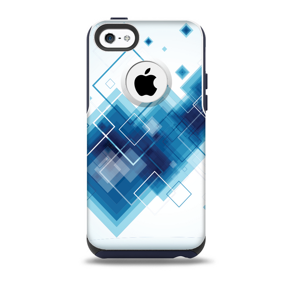 The Blue Levitating Squares Skin for the iPhone 5c OtterBox Commuter Case