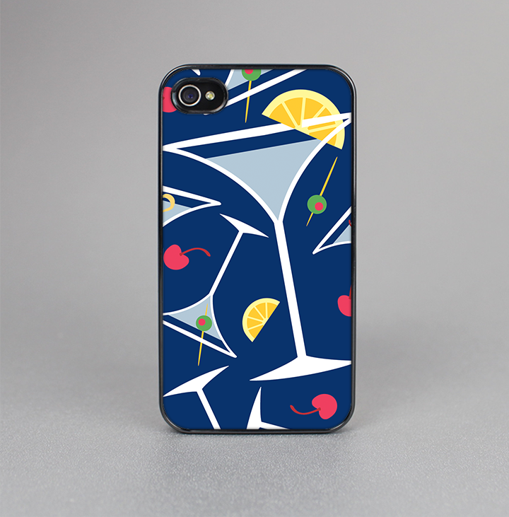 The Blue Martini Drinks With Lemons Skin-Sert for the Apple iPhone 4-4s Skin-Sert Case