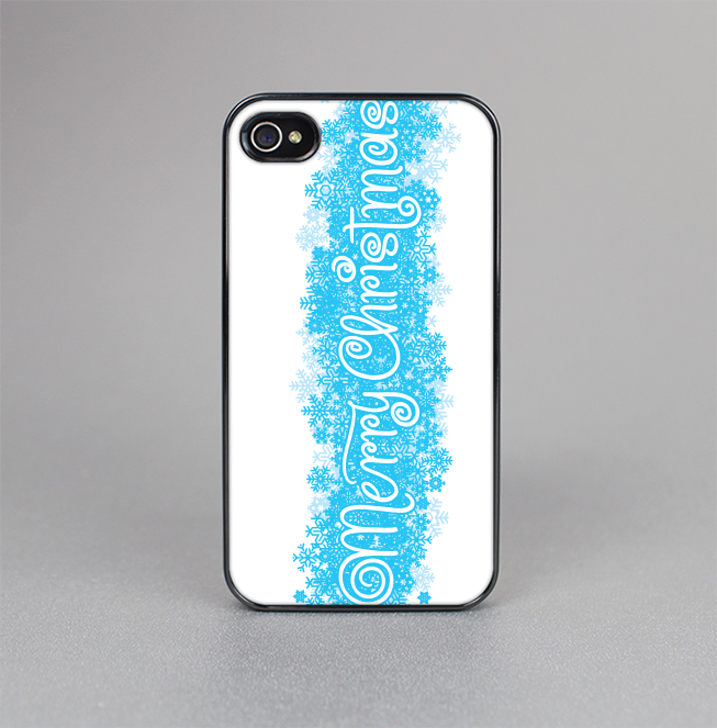 The Blue Merry Christmas Skin-Sert for the Apple iPhone 4-4s Skin-Sert Case