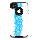 The Blue Merry Christmas Skin for the iPhone 4-4s OtterBox Commuter Case