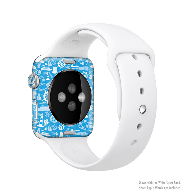 The Blue Nautical Collage Full-Body Skin Kit for the Apple Watch