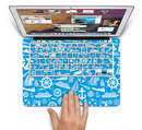 The Blue Nautical Collage Skin Set for the Apple MacBook Air 11"