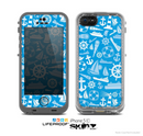 The Blue Nautical Collage Skin for the Apple iPhone 5c LifeProof Case