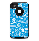 The Blue Nautical Collage Skin for the iPhone 4-4s OtterBox Commuter Case