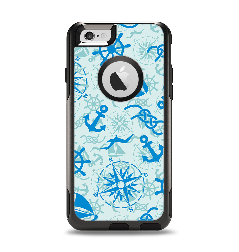 The Blue Nautical Collage V5 Apple iPhone 6 Otterbox Commuter Case Skin Set