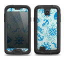 The Blue Nautical Collage V5 Samsung Galaxy S4 LifeProof Fre Case Skin Set
