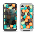 The Blue & Orange Abstract Polka Dots Apple iPhone 4-4s LifeProof Fre Case Skin Set