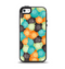 The Blue & Orange Abstract Polka Dots Apple iPhone 5-5s Otterbox Symmetry Case Skin Set