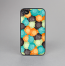 The Blue & Orange Abstract Polka Dots Skin-Sert for the Apple iPhone 4-4s Skin-Sert Case