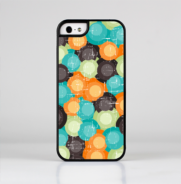 The Blue & Orange Abstract Polka Dots Skin-Sert Case for the Apple iPhone 5/5s