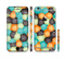 The Blue & Orange Abstract Polka Dots Sectioned Skin Series for the Apple iPhone 6 Plus
