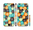 The Blue & Orange Abstract Polka Dots Sectioned Skin Series for the Apple iPhone 6s Plus