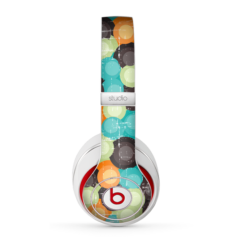 The Blue & Orange Abstract Polka Dots Skin for the Beats by Dre Studio (2013+ Version) Headphones