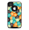 The Blue & Orange Abstract Polka Dots Skin for the iPhone 4-4s OtterBox Commuter Case