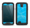 The Blue Painted Brush Texture Samsung Galaxy S4 LifeProof Nuud Case Skin Set