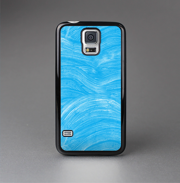 The Blue Painted Brush Texture Skin-Sert Case for the Samsung Galaxy S5