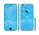 The Blue Painted Brush Texture Sectioned Skin Series for the Apple iPhone 6s Plus