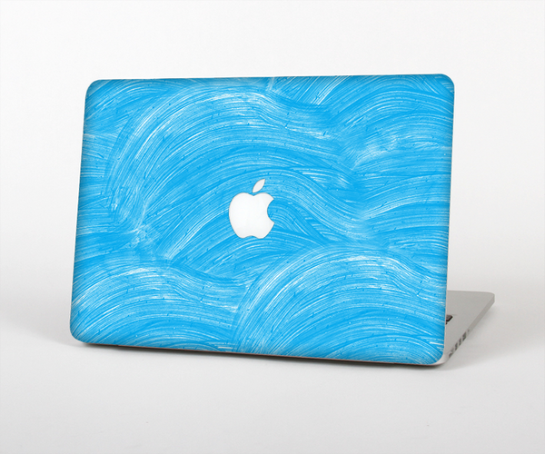 The Blue Painted Brush Texture Skin Set for the Apple MacBook Air 11"