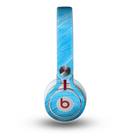 The Blue Painted Brush Texture Skin for the Beats by Dre Mixr Headphones