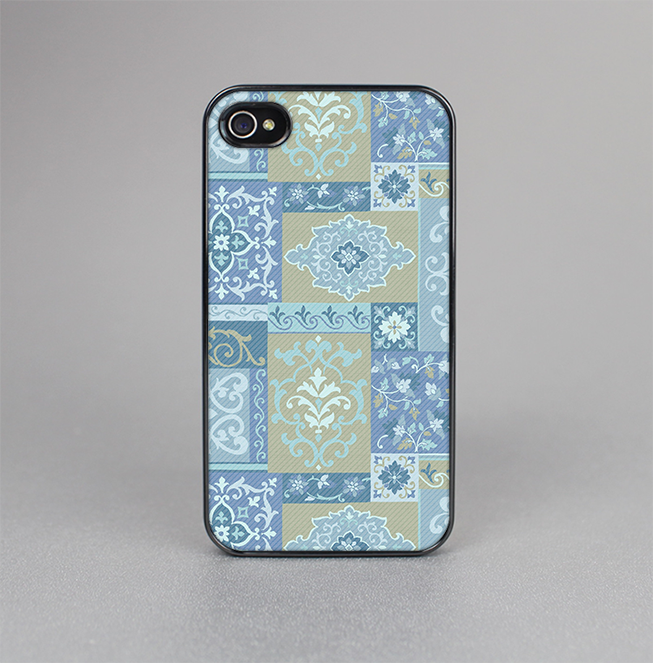 The Blue Patched Paisley Pattern Skin-Sert for the Apple iPhone 4-4s Skin-Sert Case