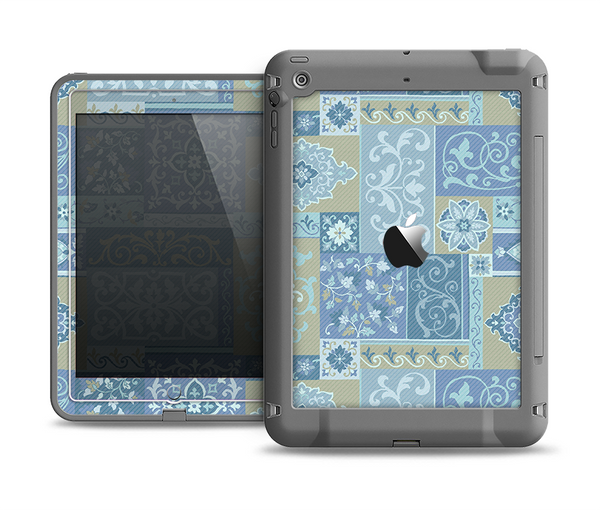 The Blue Patched Paisley Pattern Apple iPad Mini LifeProof Fre Case Skin Set