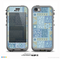 The Blue Patched Paisley Pattern Skin for the iPhone 5c nüüd LifeProof Case