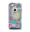 The Blue & Pink Layered Paisley Pattern V3 Apple iPhone 5c Otterbox Commuter Case Skin Set