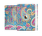 The Blue & Pink Layered Paisley Pattern V3 Skin Set for the Apple iPad Air 2